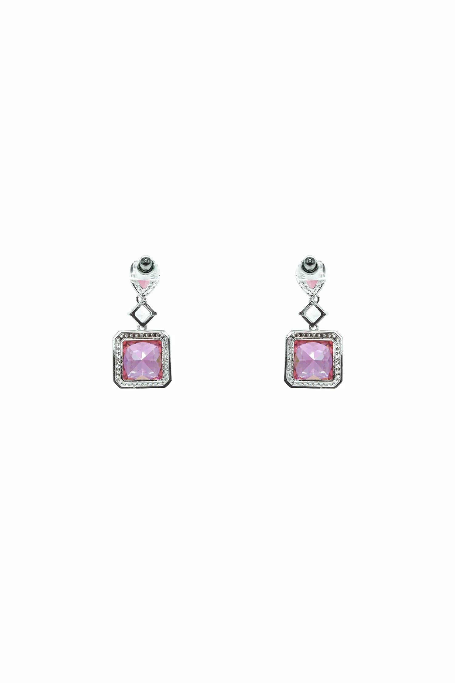 Remi Pink Embellished Earrings 3 Remi Pink Embellished Earrings - Image 2