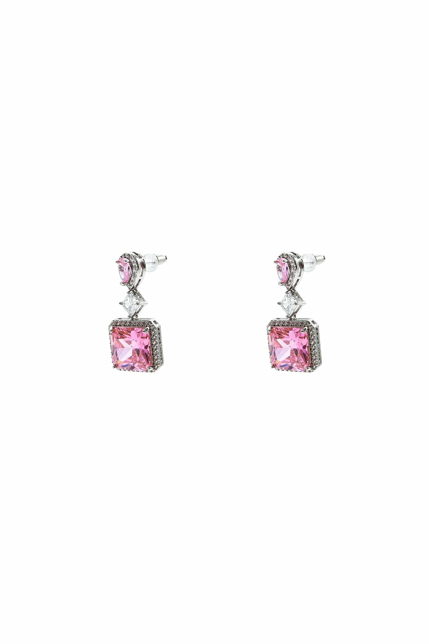 Remi Pink Embellished Earrings 4 Remi Pink Embellished Earrings - Image 3