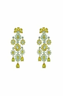 Genevieve Yellow Chandelier Earrings