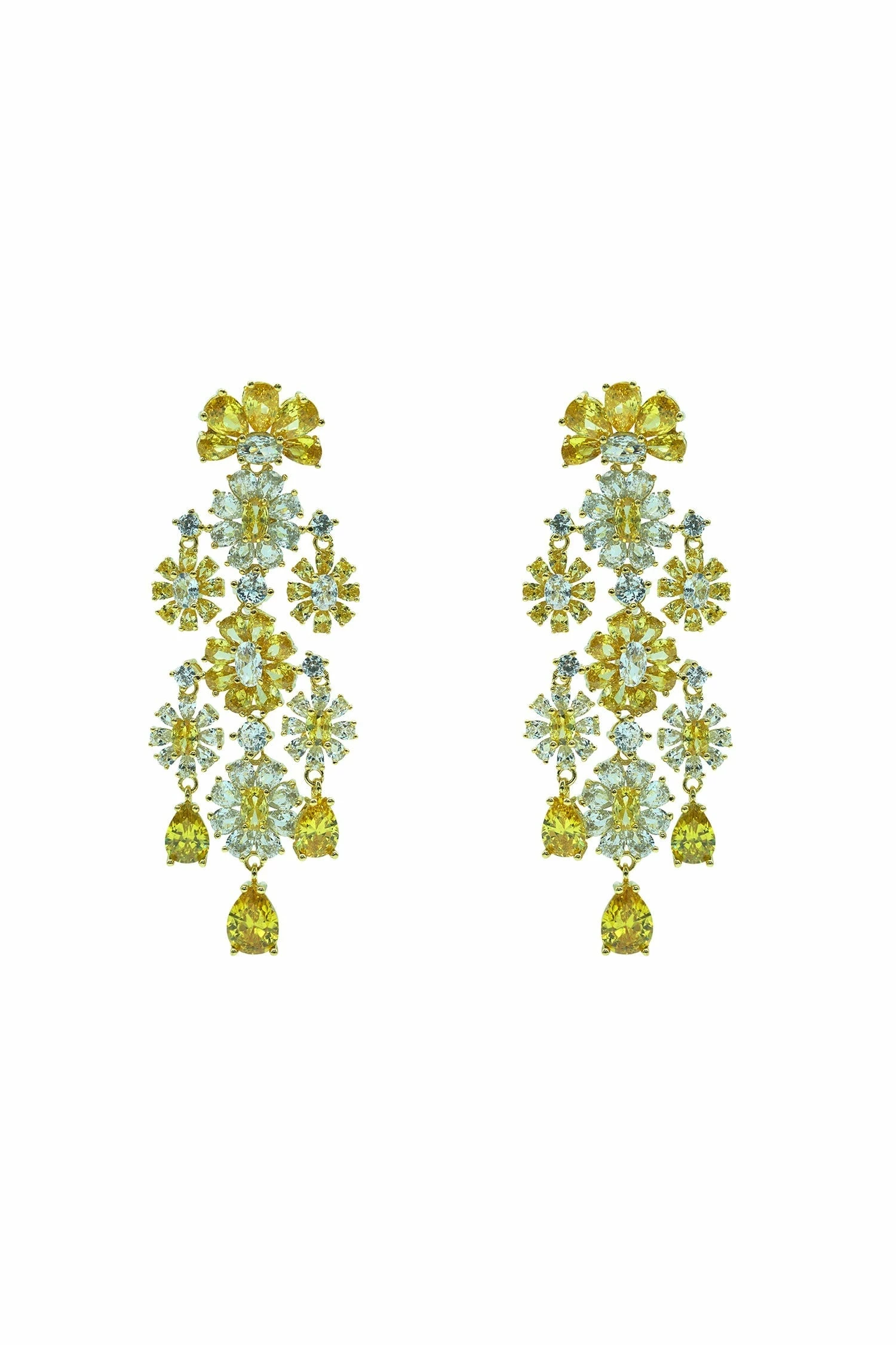 Genevieve Yellow Chandelier Earrings 3 Genevieve Yellow Chandelier Earrings