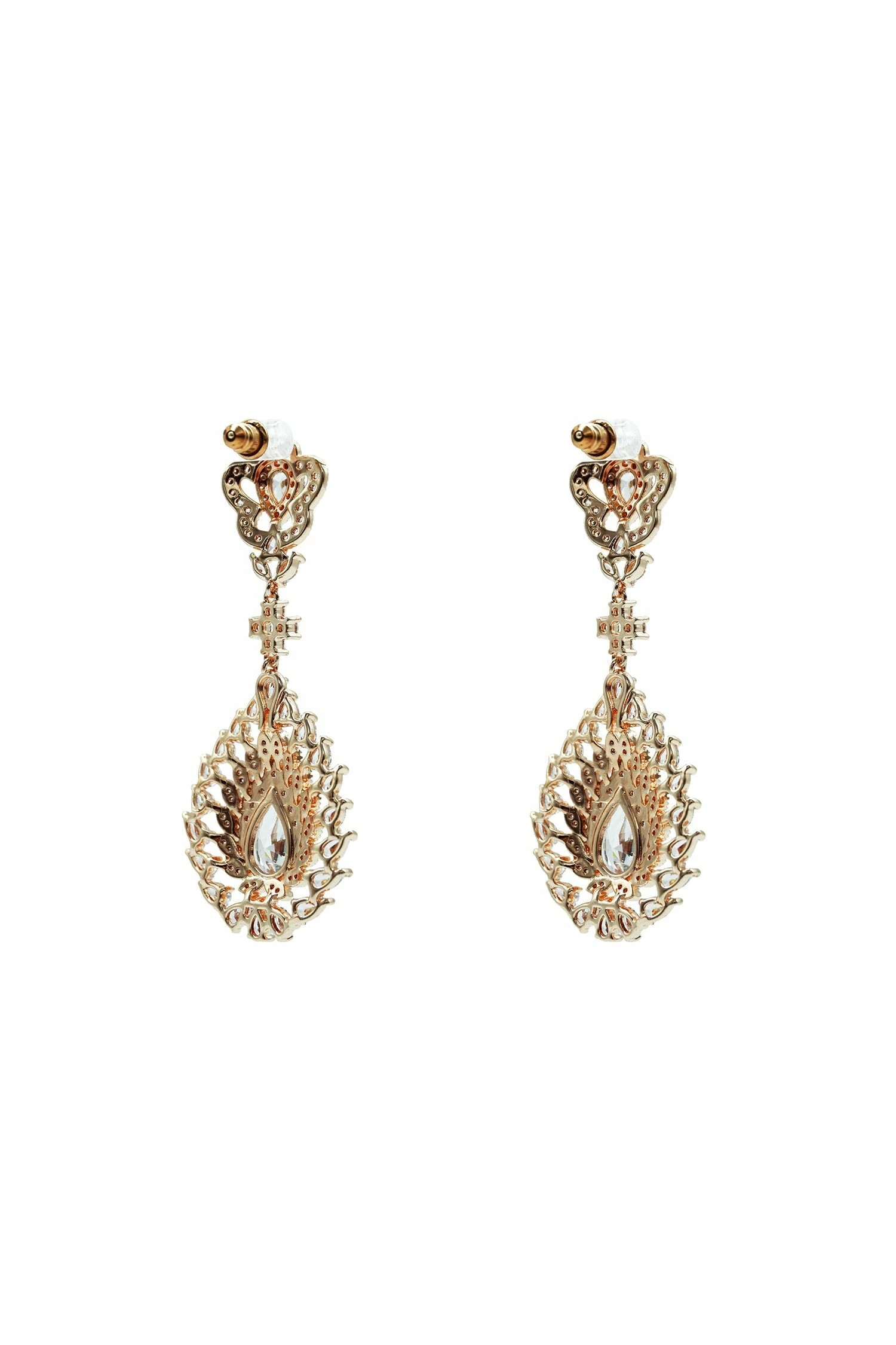 Zoe Rose Gold Embellished Earrings 5 Zoe Rose Gold Embellished Earrings - Image 3