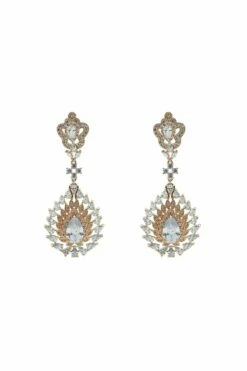 Zoe Rose Gold Embellished Earrings