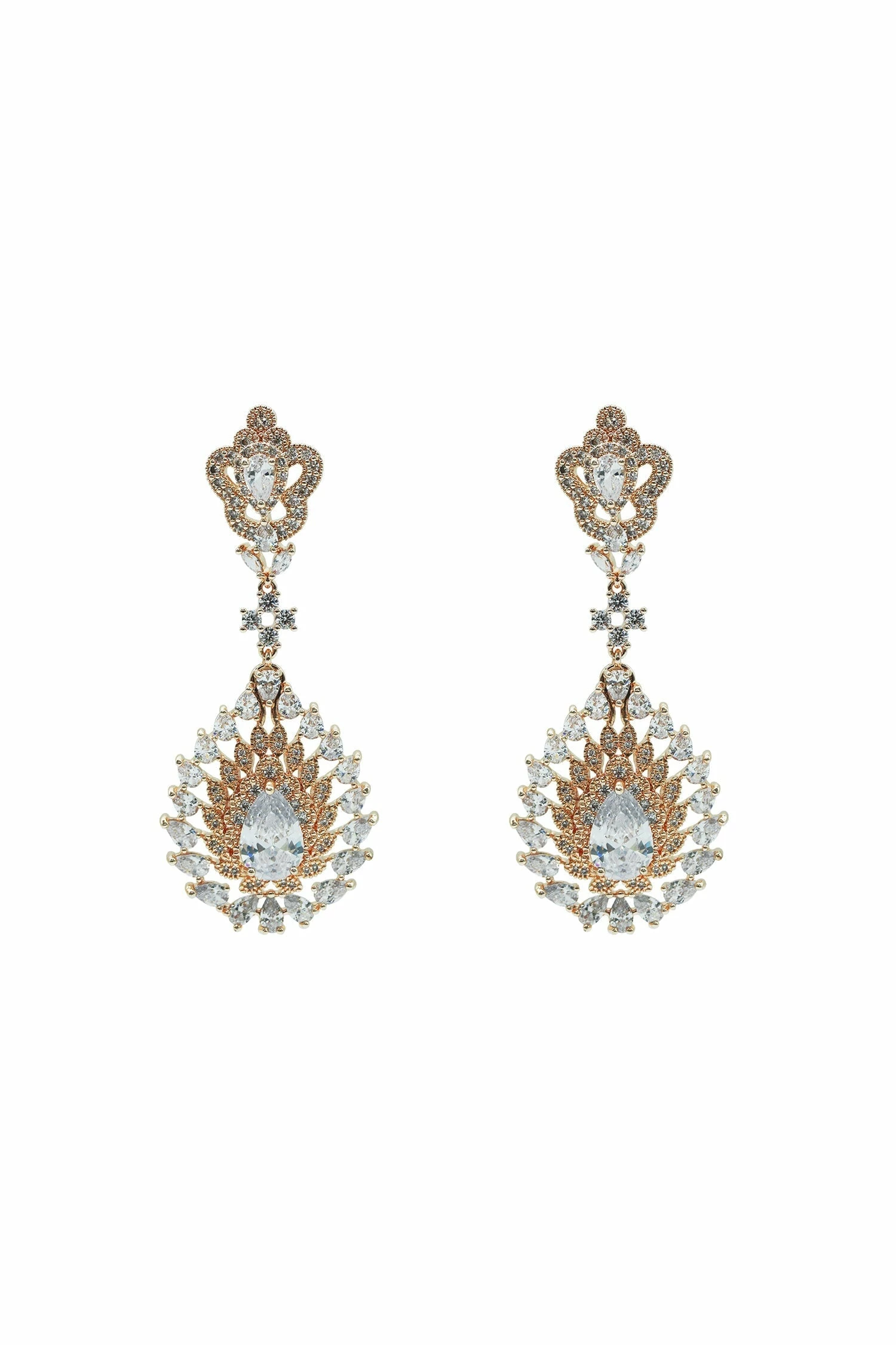 Zoe Rose Gold Embellished Earrings 3 Zoe Rose Gold Embellished Earrings