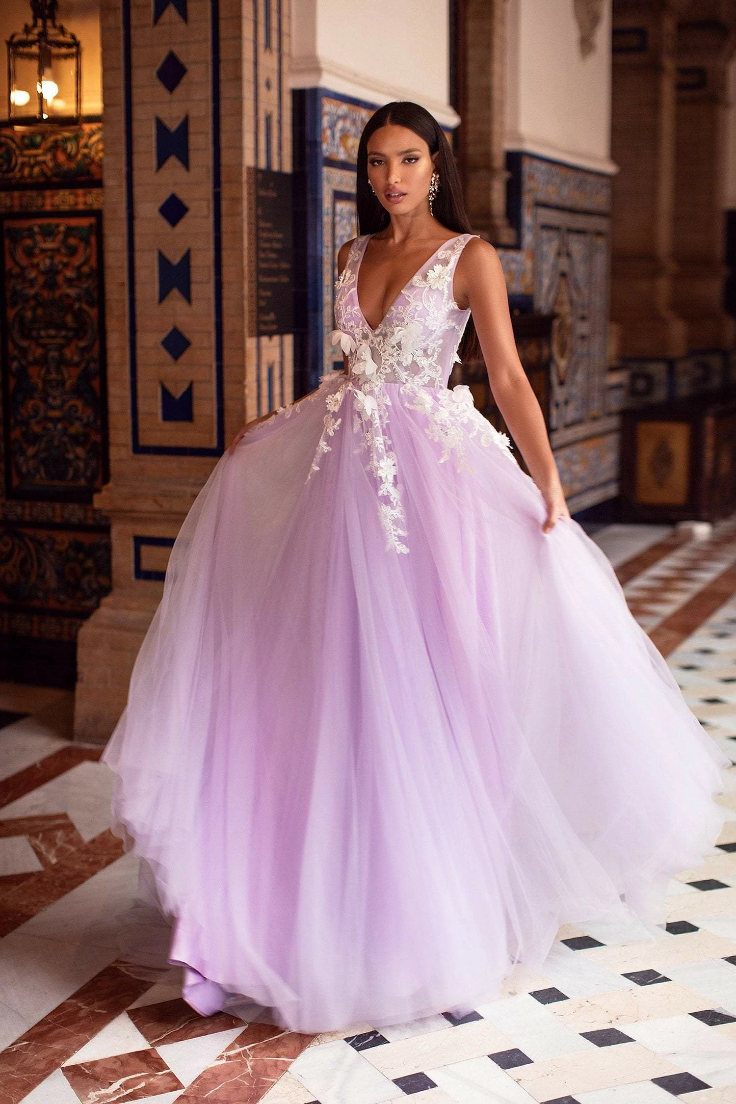 Kailani Tulle Gown - Lilac 5 Kailani Tulle Gown - Lilac - Image 3