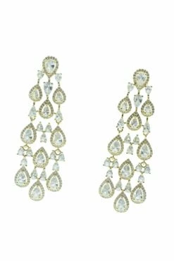 Juliet Gold Chandelier Earrings -Alamour The Label Shop 264 5bb1e9dd 0679 4bc4 9f37 607dd3e9cef1
