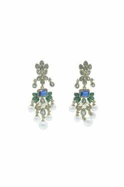 Jolie Embellished Earrings With Pearls