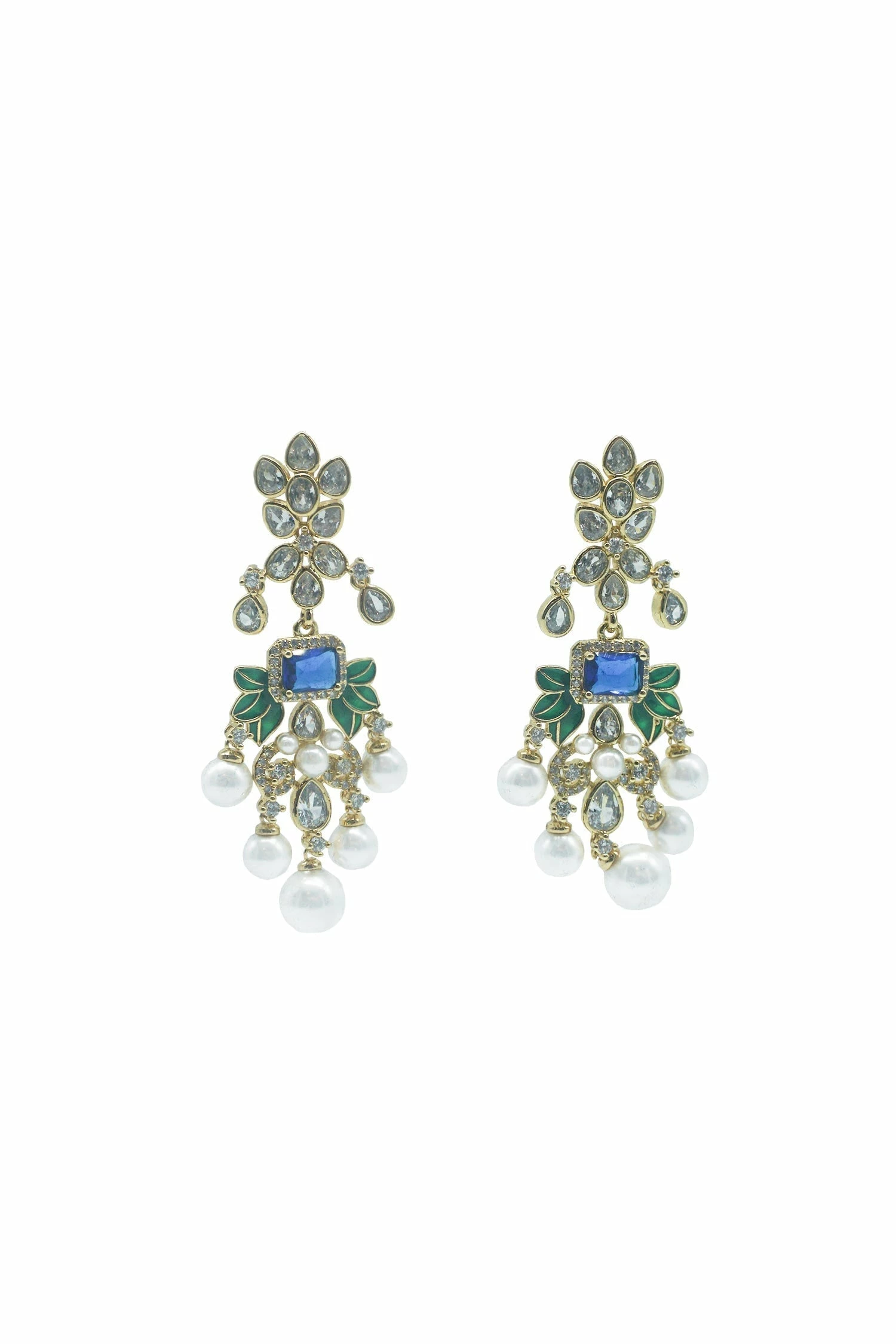 Jolie Embellished Earrings With Pearls 3 Jolie Embellished Earrings With Pearls