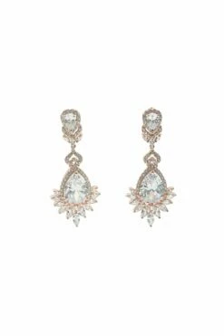 Araminta Rose Gold Embellished Earrings