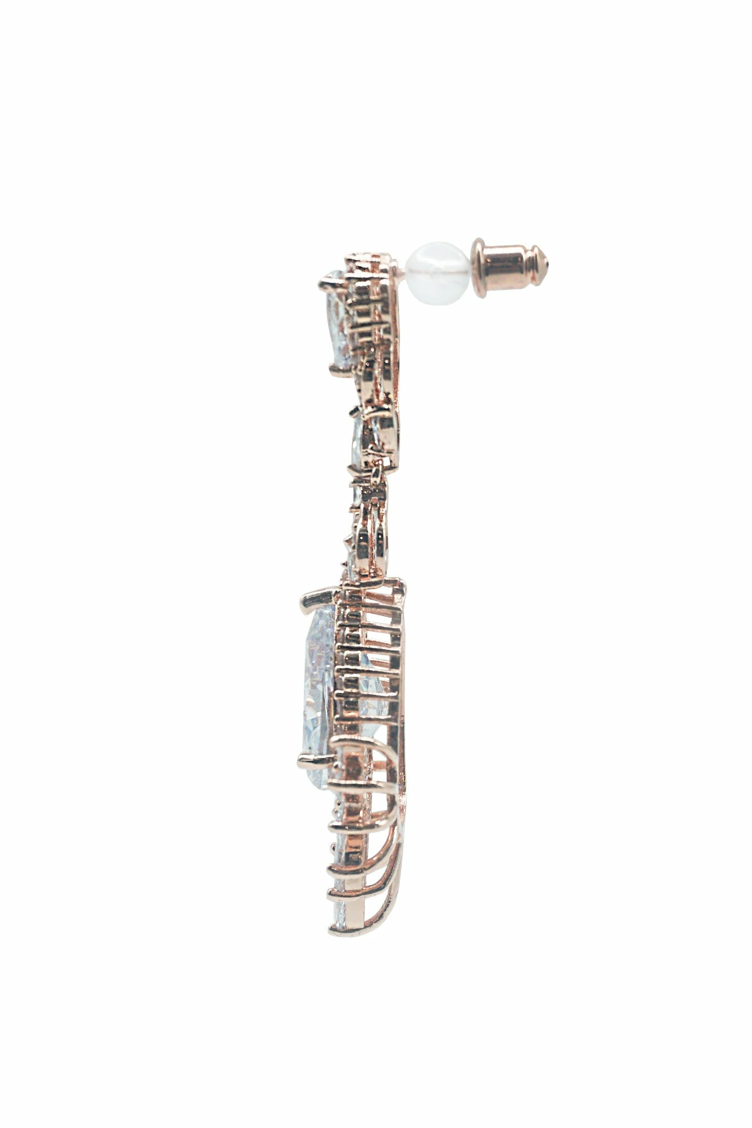 Araminta Rose Gold Embellished Earrings 4 Araminta Rose Gold Embellished Earrings - Image 2