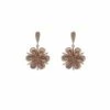 Edaline Rose Gold Flower Earrings