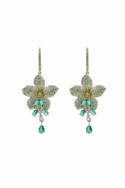 Suzette Flower Gem Earrings