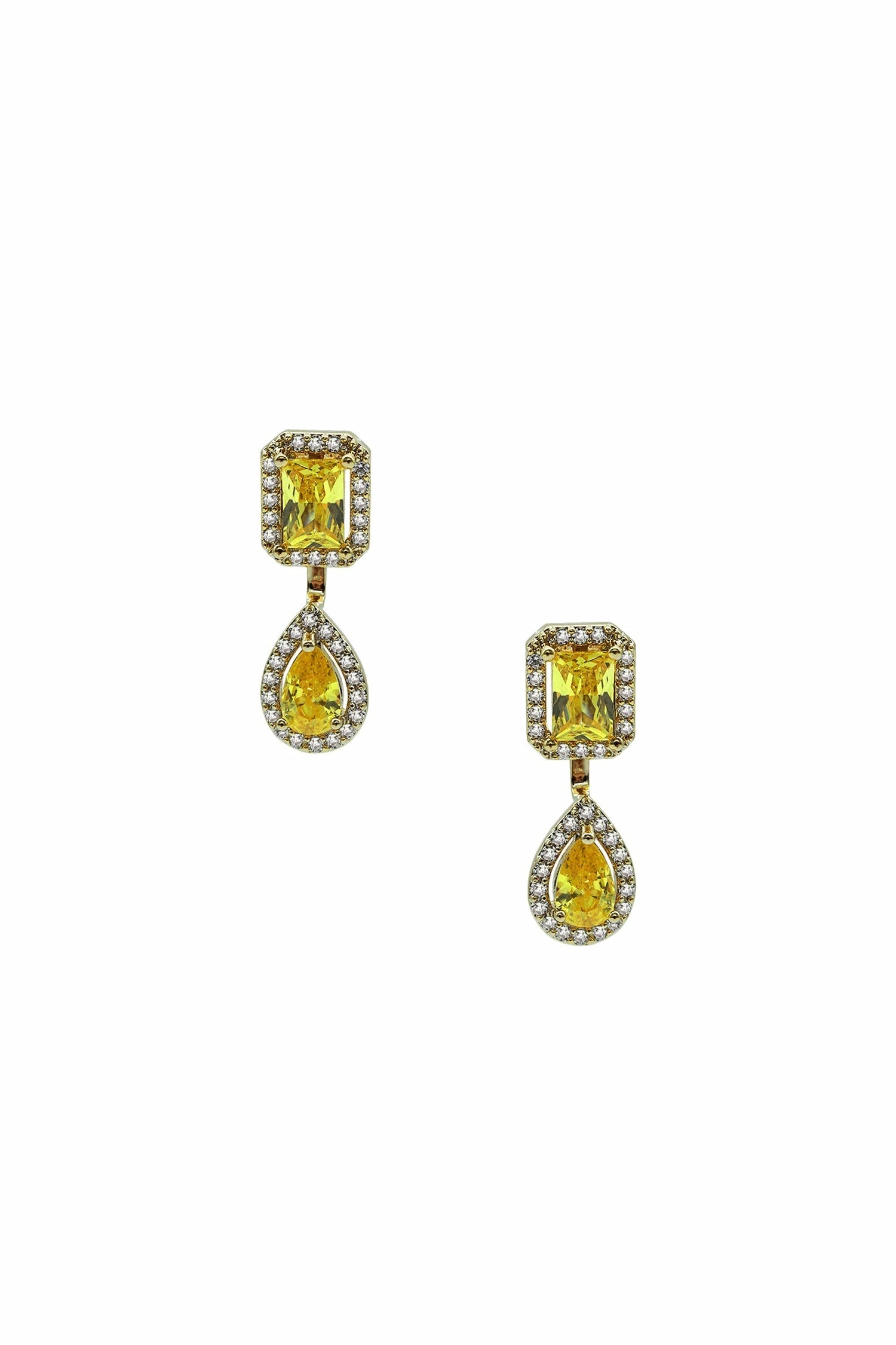 Clio Yellow Embellished Earrings 5 Clio Yellow Embellished Earrings - Image 3