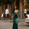 Ria Satin Gown - Emerald -Alamour The Label Shop 318 34f96943 a267 4fc9 aa8e 7ae6a5029a1c