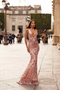 Raquel Sequin Gown - Pink 7 Raquel Sequin Gown - Pink -Alamour The Label Shop 36 9a2bb54f 4700 4846 a22b 000647e4dc74