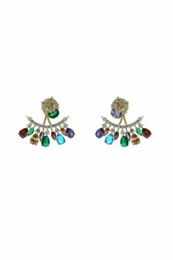 Maeve Multicoloured Lion Statement Earrings