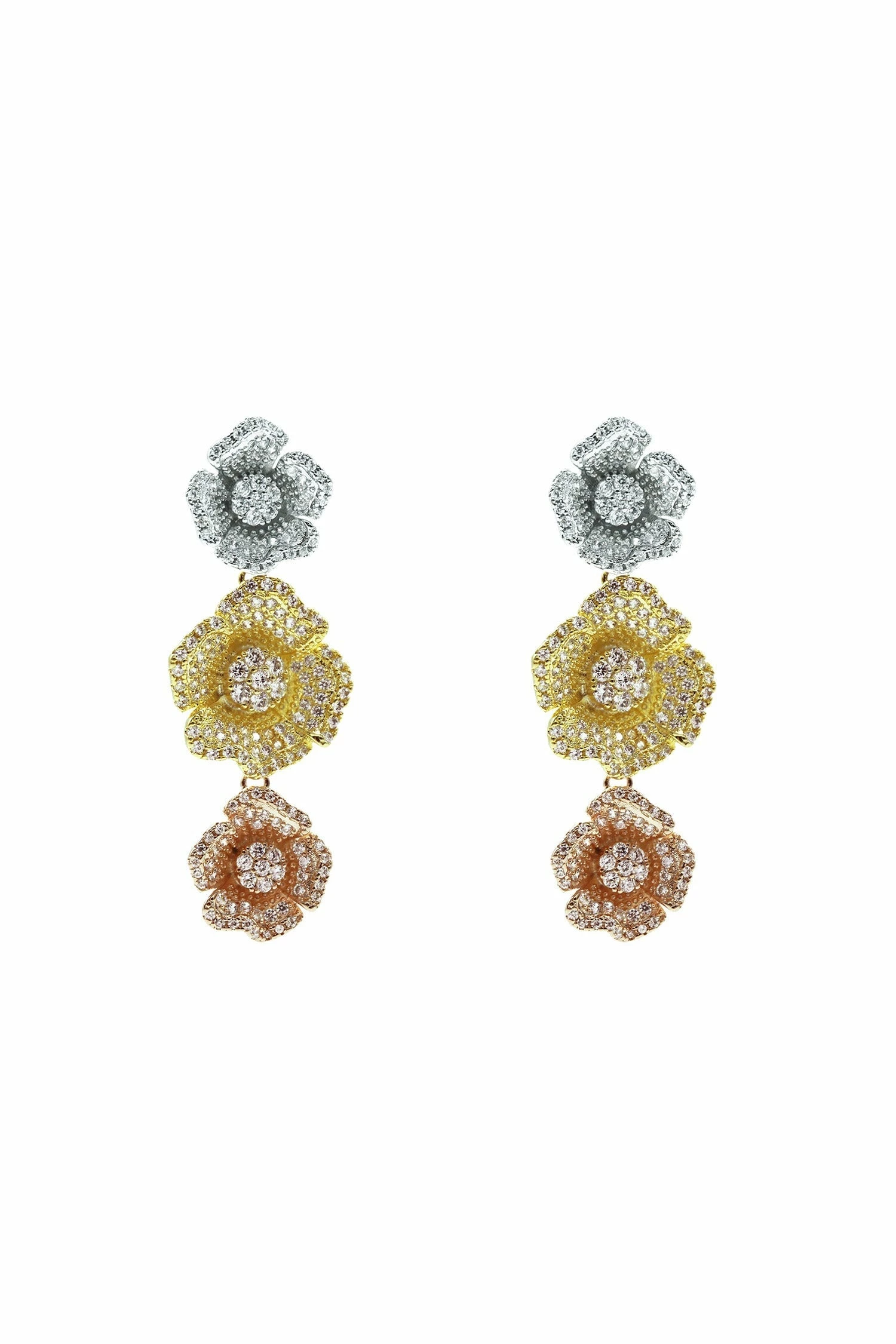 Perla Floral Trio Earrings 3 Perla Floral Trio Earrings