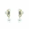 Averie White Flower Pearl Earrings -Alamour The Label Shop 408