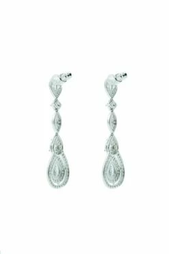 Manon Silver Teardrop Earrings -Alamour The Label Shop 478