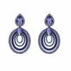 Jamila Purple Oval Earrings