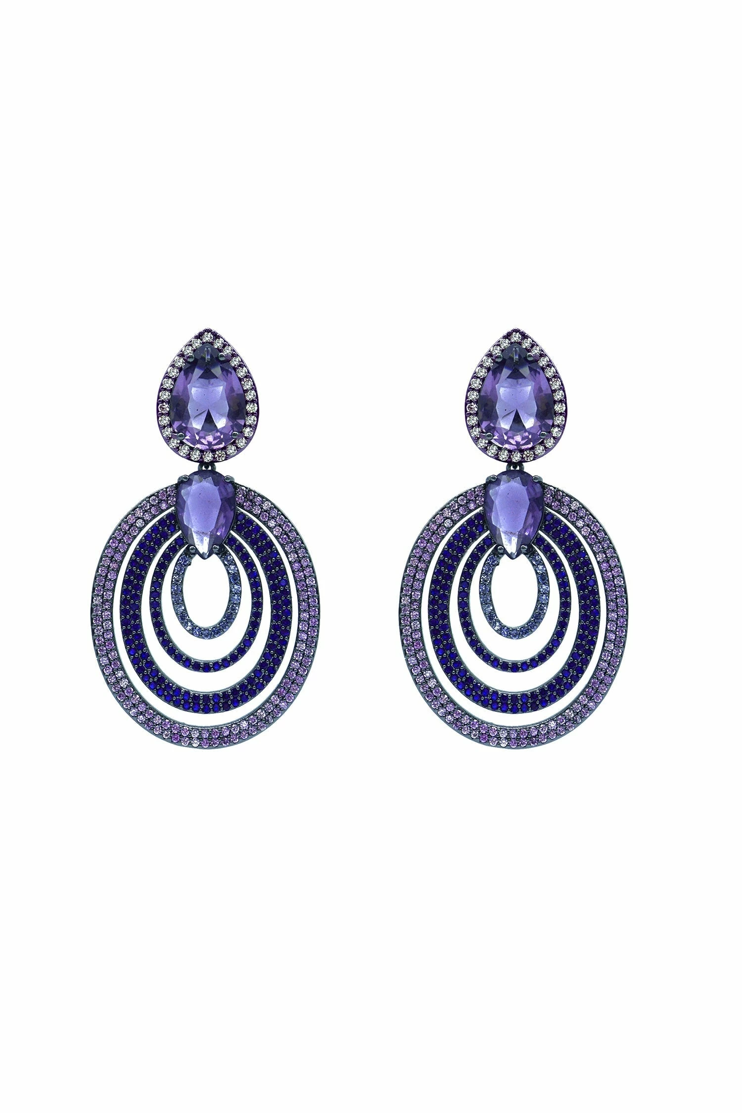 Jamila Purple Oval Earrings 3 Jamila Purple Oval Earrings