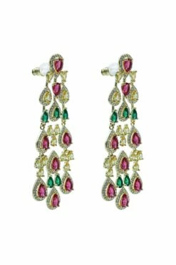 Juliet Multicoloured Chandelier Earrings -Alamour The Label Shop 481