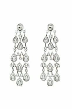 Corrine Silver Embellished Drop Earrings 6 Corrine Silver Embellished Drop Earrings -Alamour The Label Shop 499