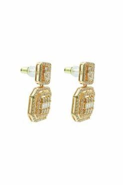 Gisele Gold Diamante Earrings -Alamour The Label Shop 519