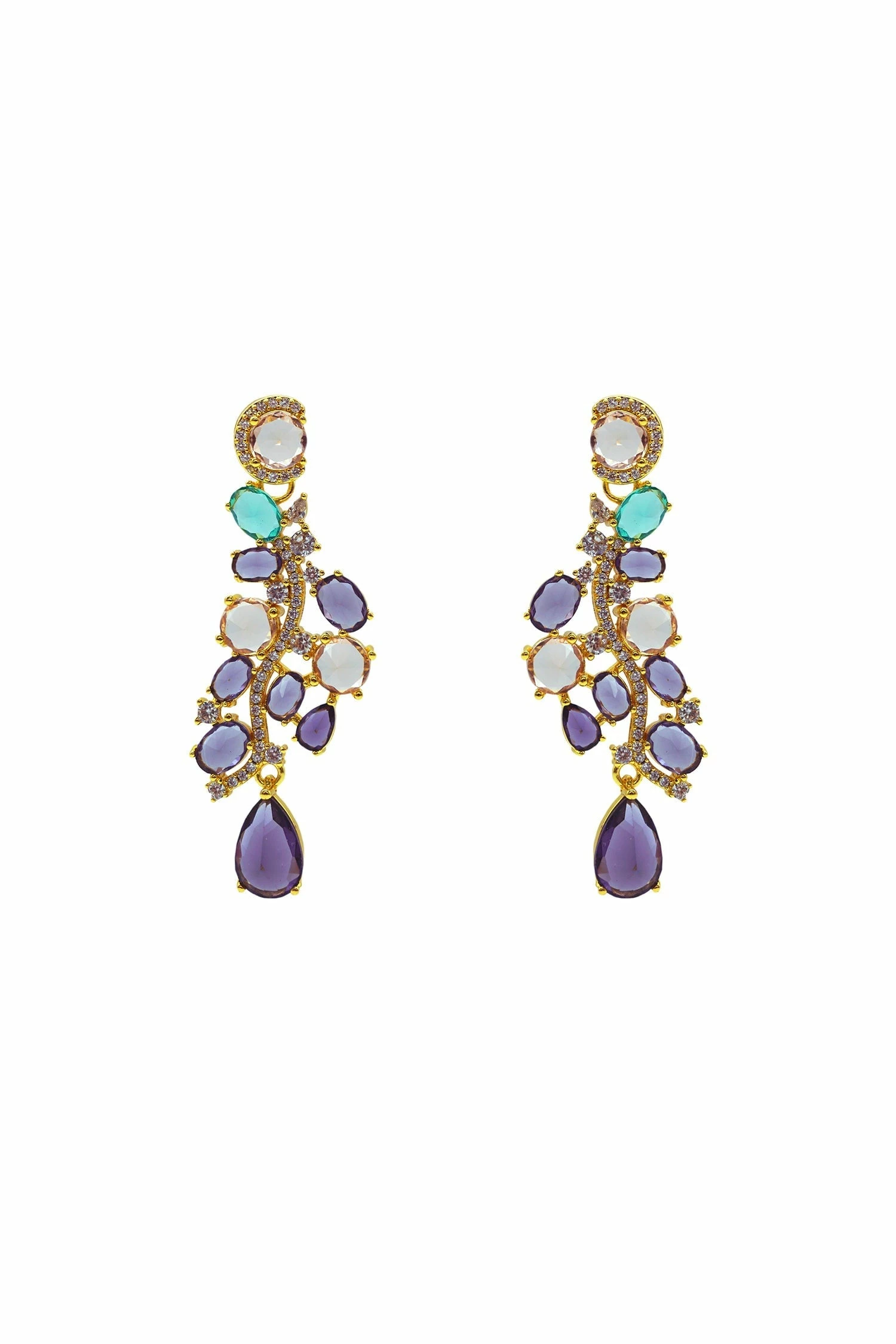 Marcelle Gold Embellished Statement Earrings 3 Marcelle Gold Embellished Statement Earrings
