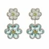 Faretti Blue Flower Drop Earrings
